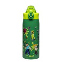 Garrafa de água Zak Designs Minecraft Sage Kids 560ml em aço inoxidável Garrafa de água Zak Designs Minecraft Sage Kids 560ml em aço inoxidável