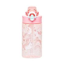 Garrafa de água Zak Designs Sage 480 ml com canudo, alça de unicórnio Garrafa de água Zak Designs Sage 480 ml com canudo, alça de unicórnio