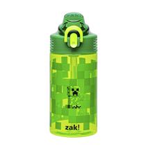 Garrafa de água Zak Designs Sage Minecraft Kids 480 ml com canudo Garrafa de água Zak Designs Sage Minecraft Kids 480 ml com canudo