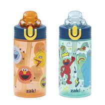 Garrafa de água Zak Designs Sesame Street 473 ml com canudo - Kit com 2 Garrafa de água Zak Designs Sesame Street 473 ml com canudo - Kit com 2