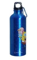 Garrafa de aluminio 500ml c/mosquetao bob esponja e patrick 10073353