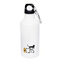 Garrafa De Alumínio Com Mosquetão 400 ml Cats Biggdesign Garrafa De Alumínio Com Mosquetão 400 ml Cats Biggdesign