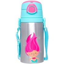 Garrafa de Aluminio Infantil Buba com Canudo Sereia