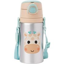 Garrafa de Aluminio Infantil Buba Zoo com Canudo Girafa Garrafa de Aluminio Infantil Buba Zoo com Canudo Girafa