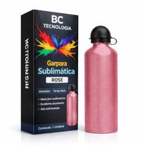 Garrafa de Alumínio Rose com Tampa Bola para Sublimação 600ml Garrafa de Alumínio Rose com Tampa Bola para Sublimação 600ml