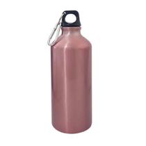 Garrafa de Alumínio Rose Tampa Mosquetão p/ Sublimação 600ml