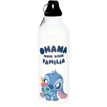 Garrafa de alumíno com mosquetão coleção disney stitch ohana 500 ml.18,5 x 7 x 7 cm. - PILLOWTEX