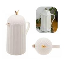 Garrafa de Café e Chá Térmica Plástica Linha Bird Branco 600ml Servir Wolff Premium