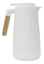 Garrafa De Café Térmica 1l Tampa Vedação Alça Madeira Mesa