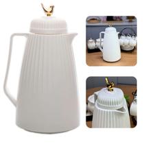 Garrafa De Café Térmica Dove Branca 1l Pássaro Dourado Wolff