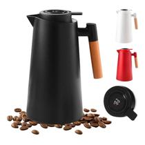 Garrafa De Cafe Térmica Preta Com Termômetro Digital 1L Garrafa De Cafe Térmica Preta Com Termômetro Digital 1L