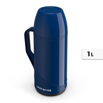 Garrafa de café térmica Unitermi Roma de vidro 1 Litro - Azul