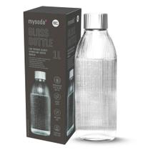 Garrafa de carbonatação Mysoda Glass 1L Silver para MySoda Glassy Garrafa de carbonatação Mysoda Glass 1L Silver para MySoda Glassy