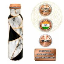 Garrafa de Cobre Puro Indiana Ayurvédica WHITE MARBLE 950ML