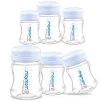 Garrafa de coleta de leite de boca larga Maymom com tampa de viagem e anel de vedação Pode substituir spectra S1 S2 Avent Natural Avent Classic Bottles (6pc 4.7Oz/140mL)