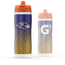 Garrafa de compressão Gatorade Gx NFL 900mL antiderrapante com hidratação