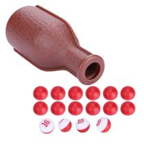 Garrafa de dados de bilhar Huairdum com 16 bolas de contagem numeradas