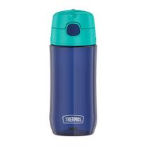 Garrafa de hidratação de plástico THERMOS FUNTAINER de 16 onças com bico, azul marinho