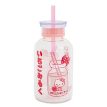 Garrafa de leite de vidro Hello Kitty Sanrio Strawberry 450ml Garrafa de leite de vidro Hello Kitty Sanrio Strawberry 450ml