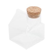 Garrafa de leite em vidro com tampa de cortica 350ml