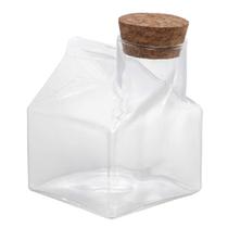 Garrafa de Leite Vidro Borossilicato c/Tampa Cortiça 350ml