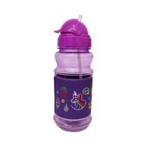 Garrafa de Meninas Infantil Squeeze Canudo Silicone 340ml