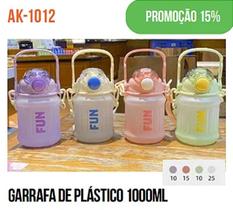 Garrafa de Plástico 1L Tomate AK-1012 - Ideal para Hidratação