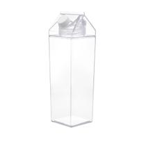 Garrafa de Plástico Acrílico Transparente 1Litro Lyor Leite Suco Água