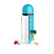 Garrafa De Plastico Com Porta Comprimidos - 600ml Garrafa De Plastico Com Porta Comprimidos - 600ml