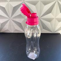 Garrafa de plástico de água transparente rosa azul 350ml garrafinha plástica plastico água criança mini viagem