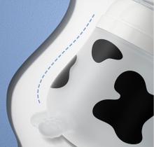 Garrafa de silicone imitando leite materno p/ recém-nascidos: anti-cólicas, anti-sufocamento (240 ml) - SANLIN BEANS