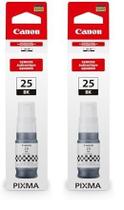Garrafa de tinta Canon GI-25 preta 67mL (pacote com 2) para MAXIFY GX Garrafa de tinta Canon GI-25 preta 67mL (pacote com 2) para MAXIFY GX