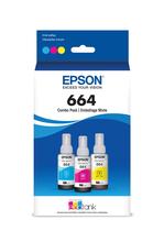 Garrafa de tinta Epson 664 EcoTank CMY Combo de capacidade ultra-alta
