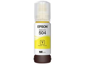 Garrafa de Tinta Epson T504 Amarelo Original Refil Garrafa de Tinta Epson T504 Amarelo Original Refil