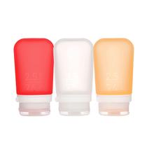 Garrafa de viagem humangear GoToob+, pacote com 3 unidades, média, 74 ml, segura para alimentos