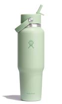 Garrafa de viagem Hydro Flask Wide Flex Straw 1,2 L verde aloe