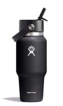 Garrafa de viagem Hydro Flask Wide Flex Straw 700 ml preta Garrafa de viagem Hydro Flask Wide Flex Straw 700 ml preta