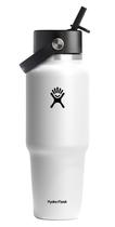 Garrafa de viagem Hydro Flask Wide Flex Straw 946 ml branca Garrafa de viagem Hydro Flask Wide Flex Straw 946 ml branca