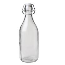 Garrafa de vidro 1 litro tampa hermetica vintage agua suco licor cachaça 1l decorativa - Gimp