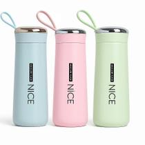 Garrafa de Vidro 400ml Revestida com Alça Resistente e Tampa Garrafa Squeeze de Vidro Garrafa de Vidro 400ml Revestida com Alça Resistente e Tampa Garrafa Squeeze de Vidro