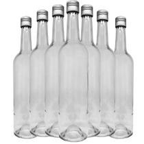 Garrafa de Vidro 750ml Destilado Licor Cachaça Gin Vodka Whisky 12 Unds + Lacre Termoencolhível - SC