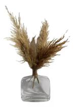 Garrafa De Vidro Arranjo Floral Flor Seca Capim De Pampas