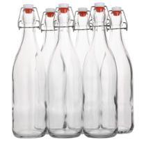 Garrafa de Vidro AYL Swing Brewing 1L com Tampa Pack com 6