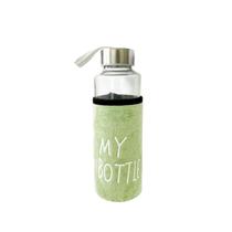 Garrafa De Vidro C/ Alça 400ml Academia Não Vaza Capa Decorada My Botter Garrafa De Vidro C/ Alça 400ml Academia Não Vaza Capa Decorada My Botter