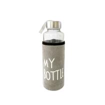 Garrafa De Vidro C/ Alça 400ml Academia Não Vaza Capa Decorada My Botter Garrafa De Vidro C/ Alça 400ml Academia Não Vaza Capa Decorada My Botter