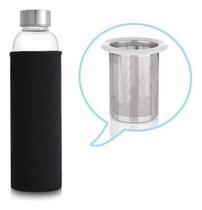 Garrafa De Vidro Com Infusor Inox 550Ml Garrafa De Vidro Com Infusor Inox 550Ml