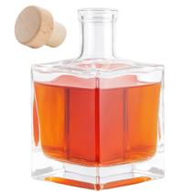 Garrafa De Vidro Cube 500ml Luxo Cachaça Licor Azeite Whisky Final Do Ano Licoreira Bar Casa Decoração