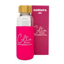 Garrafa De Vidro Eco 450ml Bons Pensamentos 334707 Garrafa De Vidro Eco 450ml Bons Pensamentos 334707