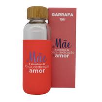 Garrafa De Vidro Eco 450ml Forca Dedicacao E Amor Mae