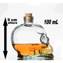 Garrafa de vidro formato caveira whisky, bebidas para bares e decoração 100 ml - YESS